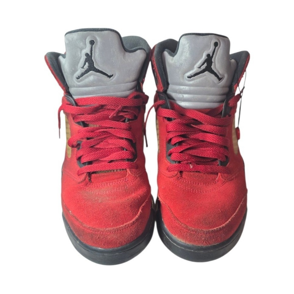 Nike Air Jordan 5 Retro 'Raging Bull' DD0587-600 Size 9.5 Red Suede COA